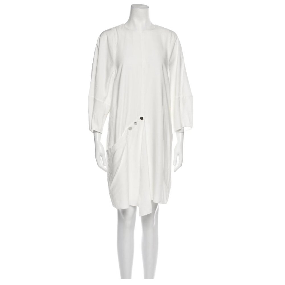 Tibi Asymmetrical Flap Front Flap Dress white sz 4